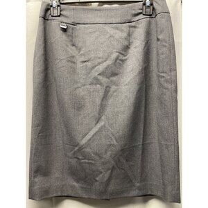 Calvin Klein Women's Gray Skirt, Straight cut, fitted Back Split Size 2 SKU 4143